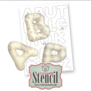 CARTAMODELLO STENCIL - ALFABETO STAMPATELLO MAIUSCOLO