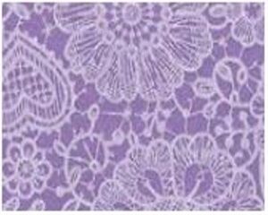 FOGLIO PANNOLENCI PIZZO - GLICINE/BIANCO