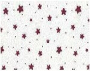 FOGLIO PANNOLENCI STELLINE - BIANCO/ROSSO