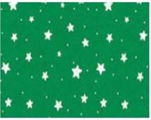 FOGLIO PANNOLENCI STELLINE - VERDE/BIANCO