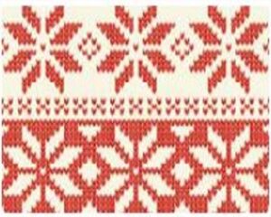 FOGLIO PANNOLENCI NORDICO - PANNA/ROSSO