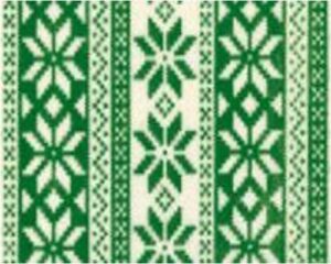 FOGLIO PANNOLENCI NORDICO - PANNA/VERDE SCURO