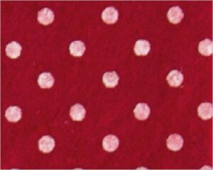 FOGLIO PANNOLENCI POIS - ROSSO SCURO/BIANCO