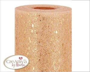 NASTRO TULLE GLITTEROSO RAME