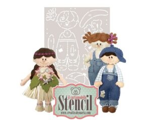 CARTAMODELLO STENCIL BOY COUNTRY - GIRL COUNTRY HAWAIANA