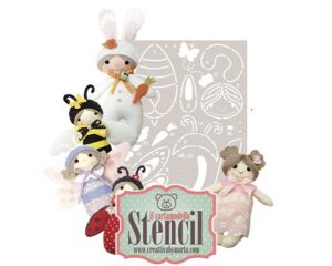 CARTAMODELLO STENCIL COCCINELLA - FARFALLA - APE - CONIGLIO - BIMBA - TULIPANO