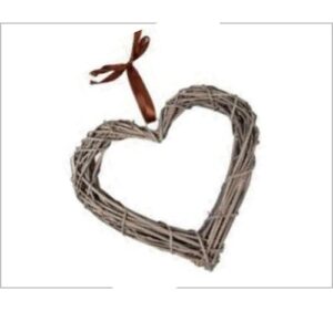 CUORE IN VITICCIO 25 CM COLOR NATURALE