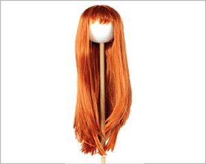 PARRUCCA SINTETICA LISCIA ROSSO