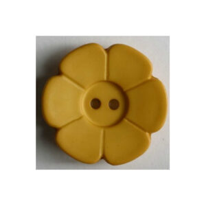 BOTTONE FIORE  SENAPE - 15 mm