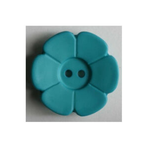 BOTTONE FIORE ACQUA MARINA - 15 mm