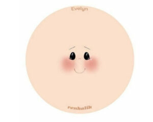 VISO IN TESSUTO  PICCOLO - EVELYN - 2 PZ