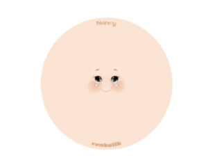 VISO IN TESSUTO  PICCOLO - NANCY - 2 PZ