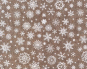 FOGLIO PANNOLENCI FIOCCHI DI NEVE - MARRONE