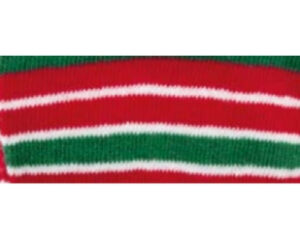 TUBOLARE A RIGHE  ROSSO VERDE SCURO E BIANCO 100x8CM