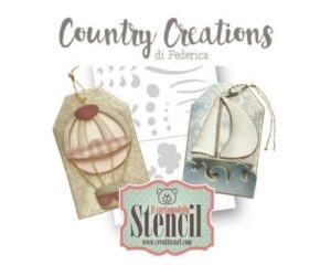 CARTAMODELLO STENCIL SET TAG DIVERSE MISURE - gioco di riflessi